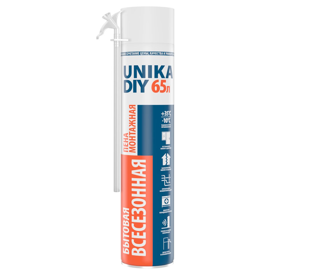 Пена монтажная MARCON UNIKA DIY 65 / от -10°C до +35°C / бытовое