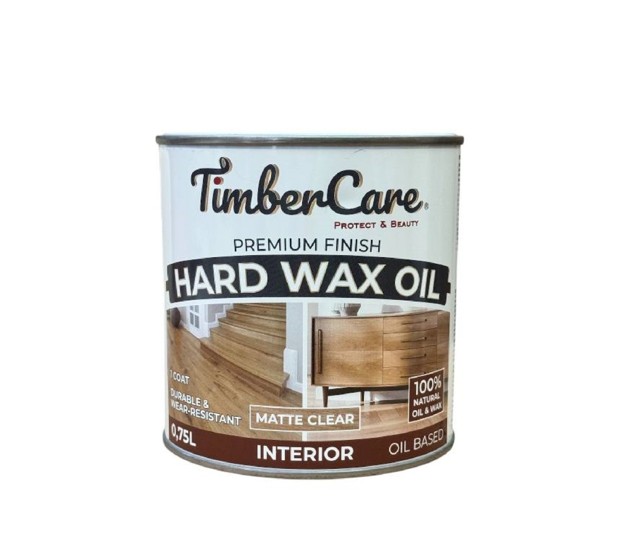 Масло защитное с твердым воском TimberCare  Hard Wax Oil / прозрачный матовый