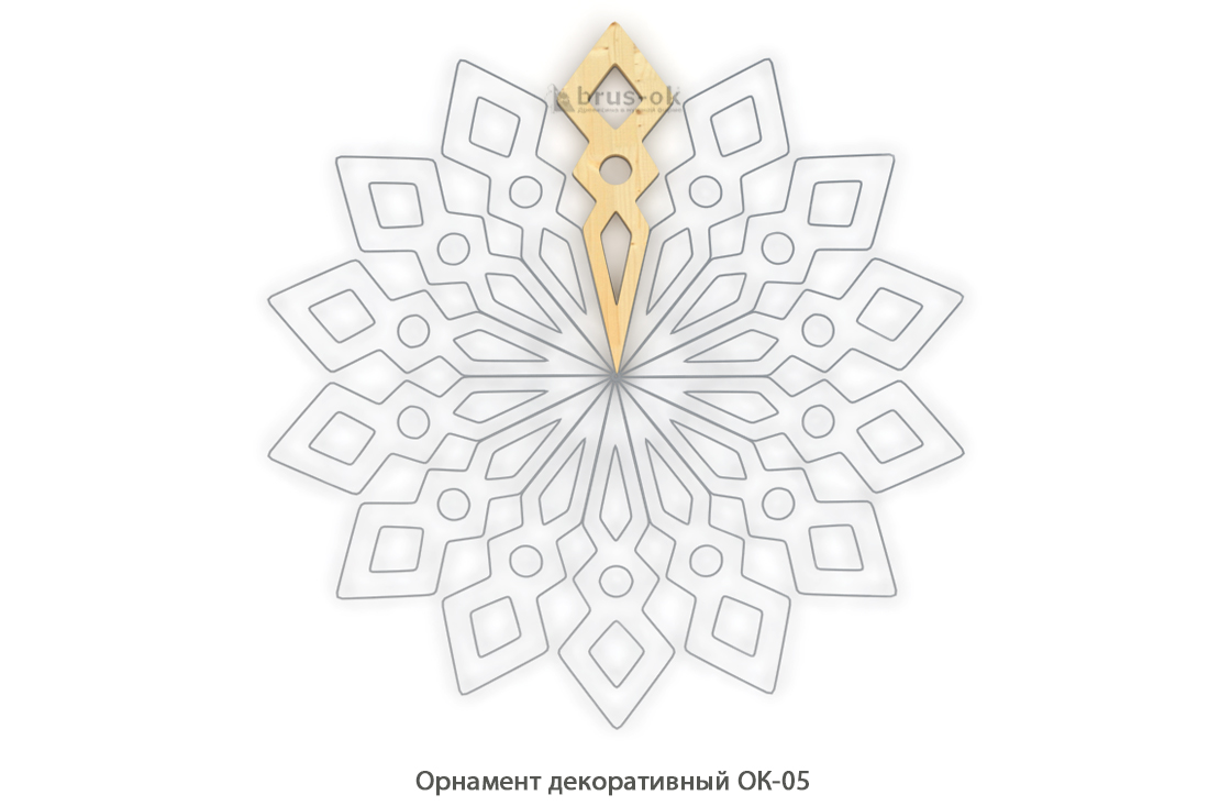 Орнамент декоративный ОК-05 / Ель / цельн.массив