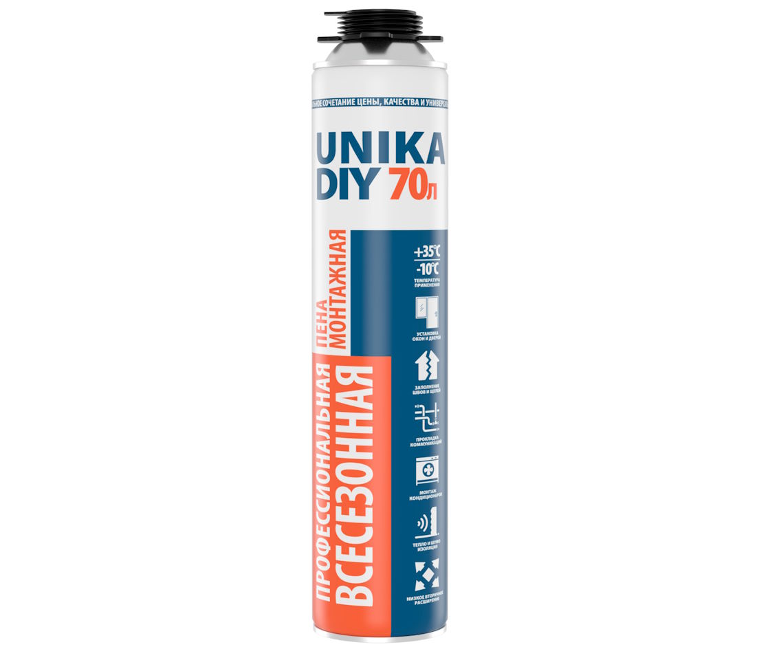 Пена монтажная MARCON UNIKA DIY 70 / от -10°C до +35°C / профессиональное