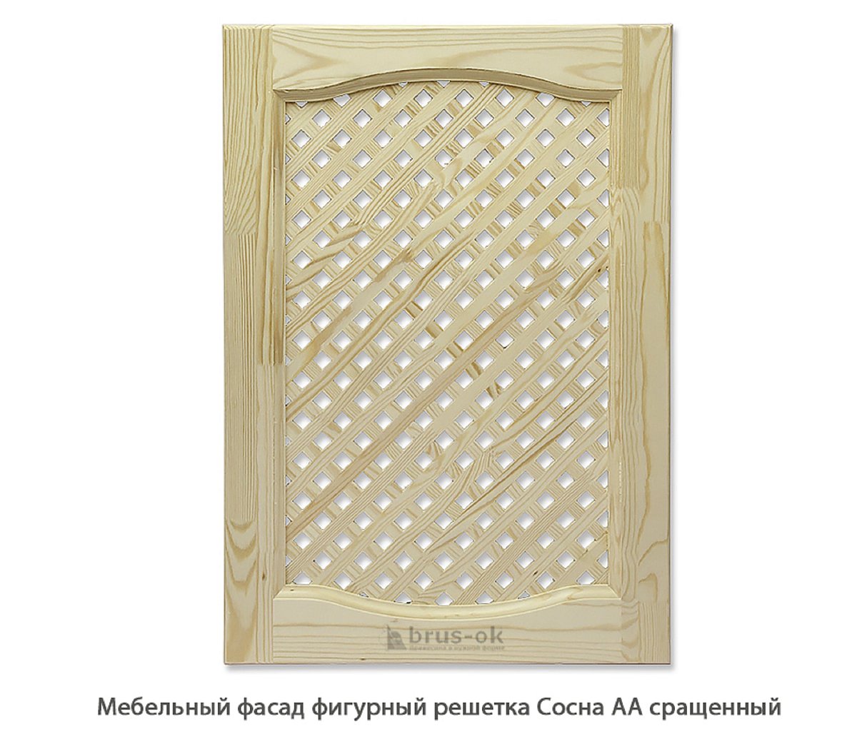 Мебельный фасад фигурный решетка Сосна АА сращенный / 18*596 мм