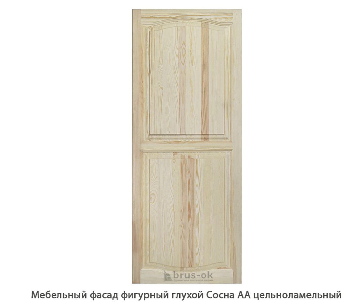 Мебельный фасад фигурный глухой Сосна АА цельноламельный / 20*496 мм