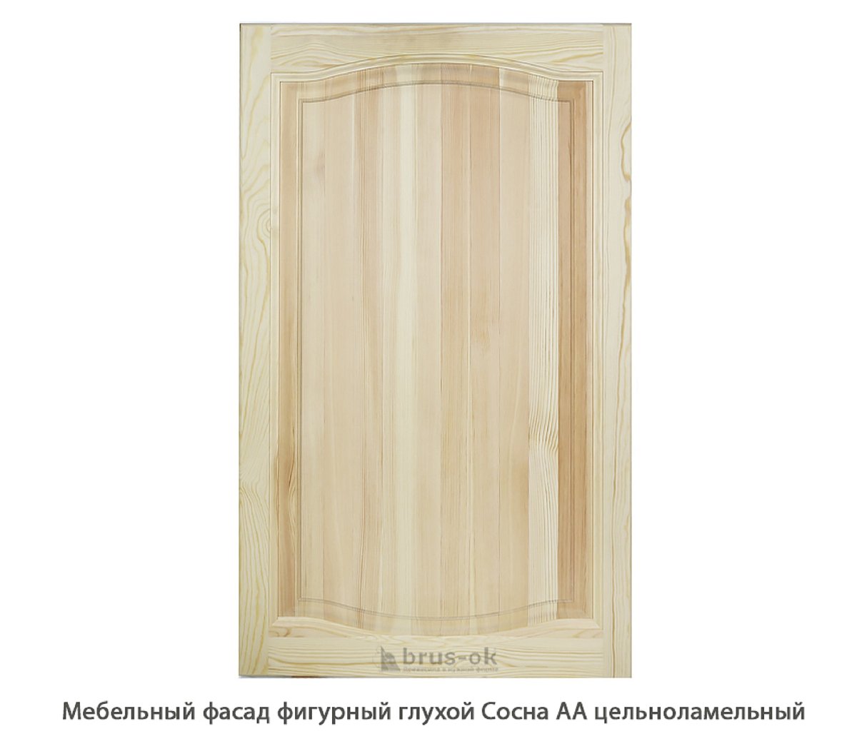 Мебельный фасад фигурный глухой Сосна АА цельноламельный / 20*496 мм