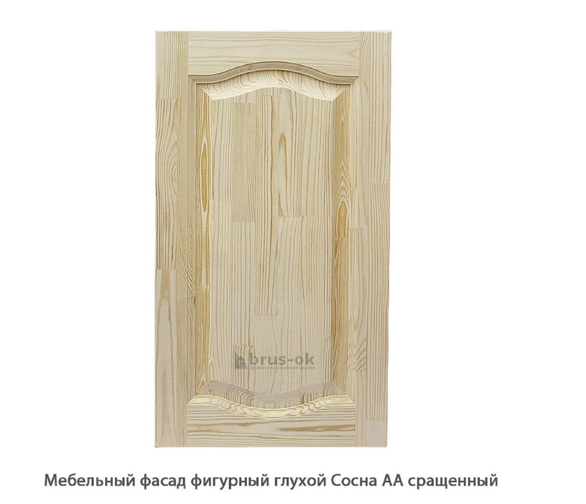 Мебельный фасад фигурный глухой Сосна АА сращенный / 18*496 мм