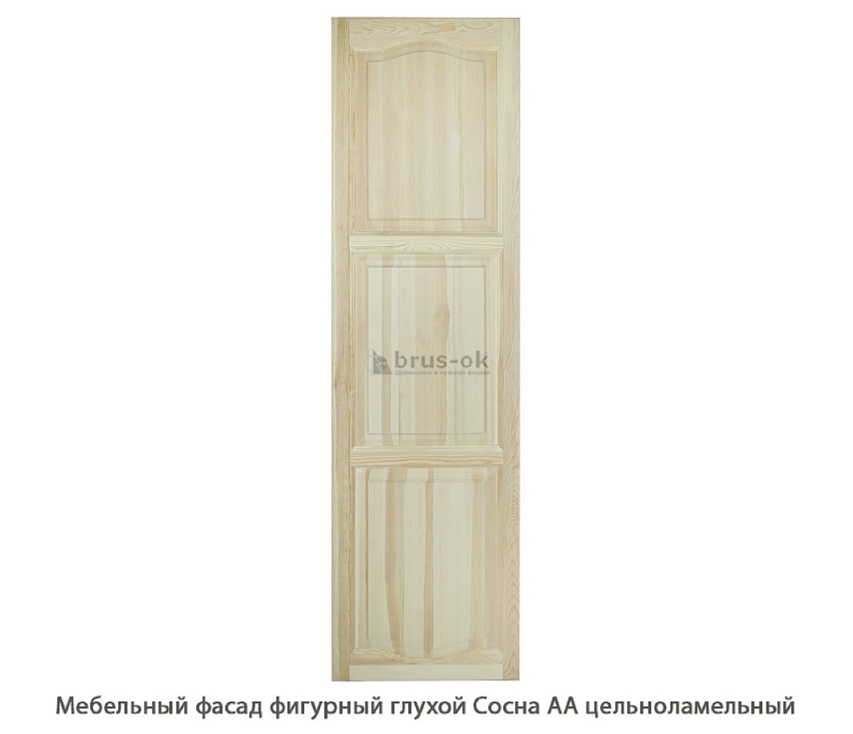 Мебельный фасад фигурный глухой Сосна АА цельноламельный / 20*296 мм
