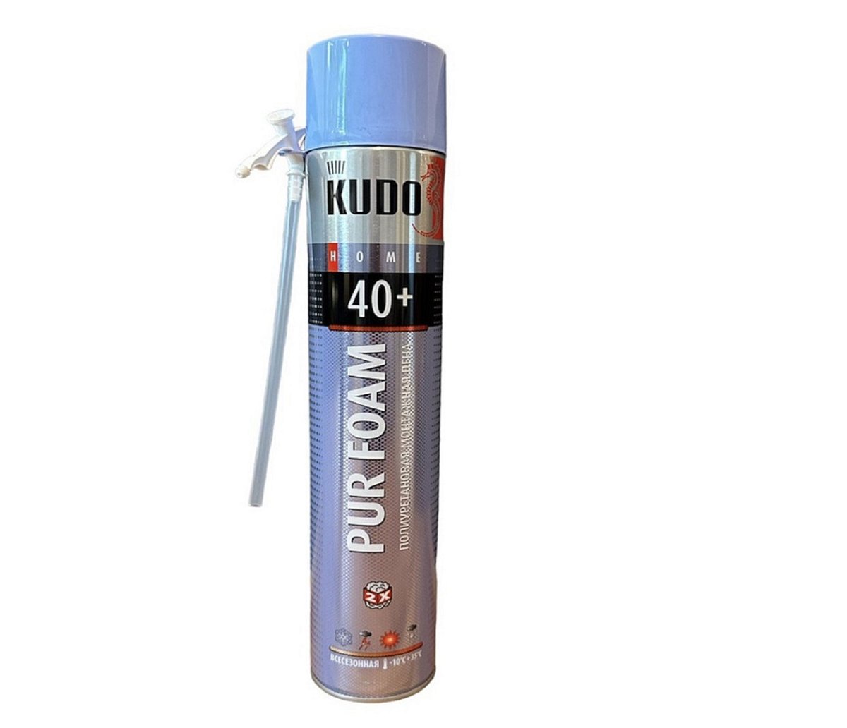 Пена монтажная Kudo GUN PUR FOAM 40 / от -10°C до +35°C / бытовое