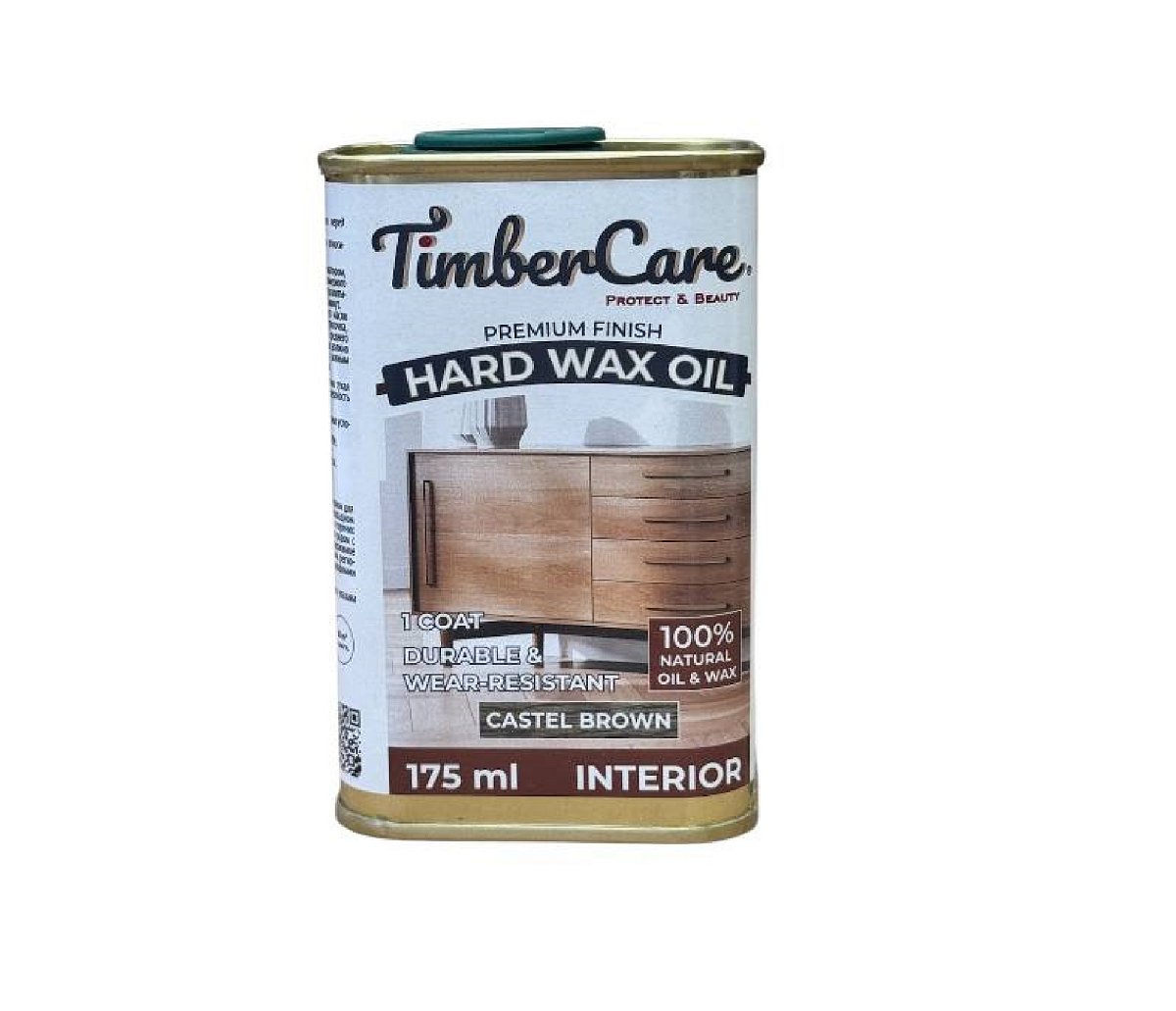 Масло защитное с твердым воском TimberCare  Hard Wax Oil / Castle Brown / Темно-коричневый