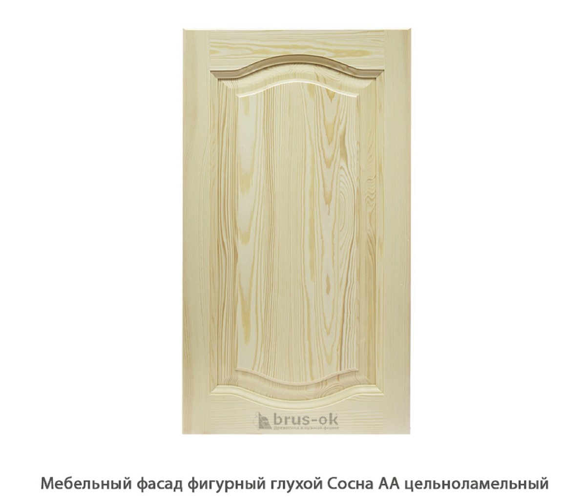 Мебельный фасад фигурный глухой Сосна АА цельноламельный / 20*596 мм