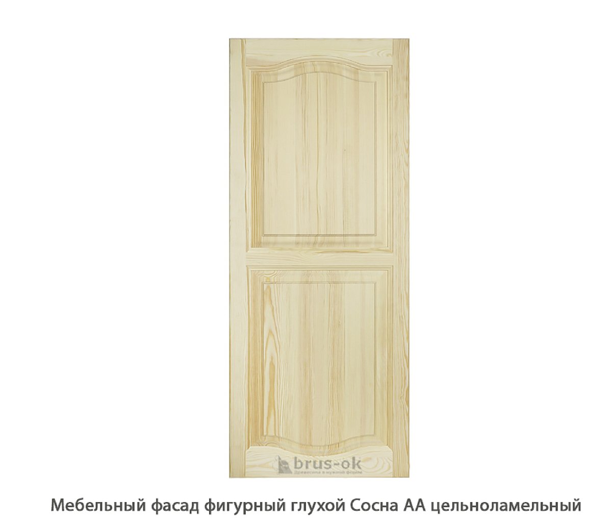 Мебельный фасад фигурный глухой Сосна АА цельноламельный / 20*596 мм