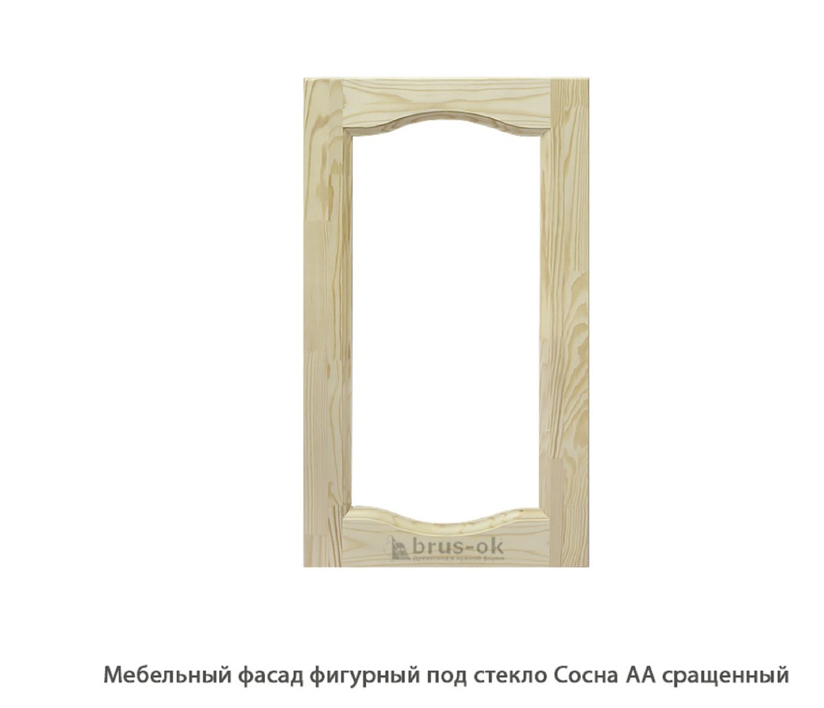 Мебельный фасад фигурный под стекло Сосна АА сращенный / 18*296 мм