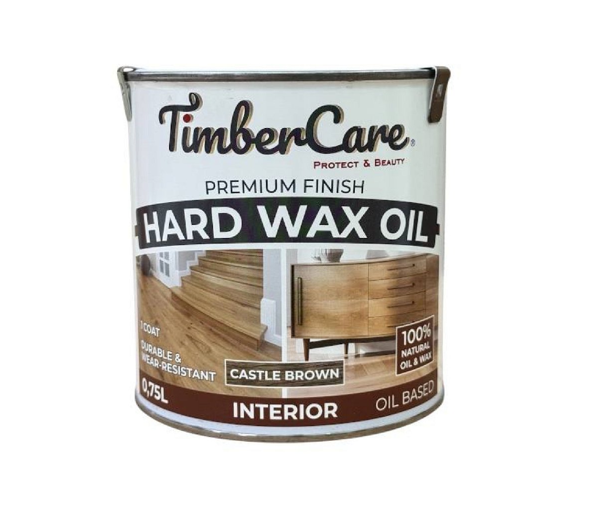 Масло защитное с твердым воском TimberCare  Hard Wax Oil / Castle Brown / Темно-коричневый