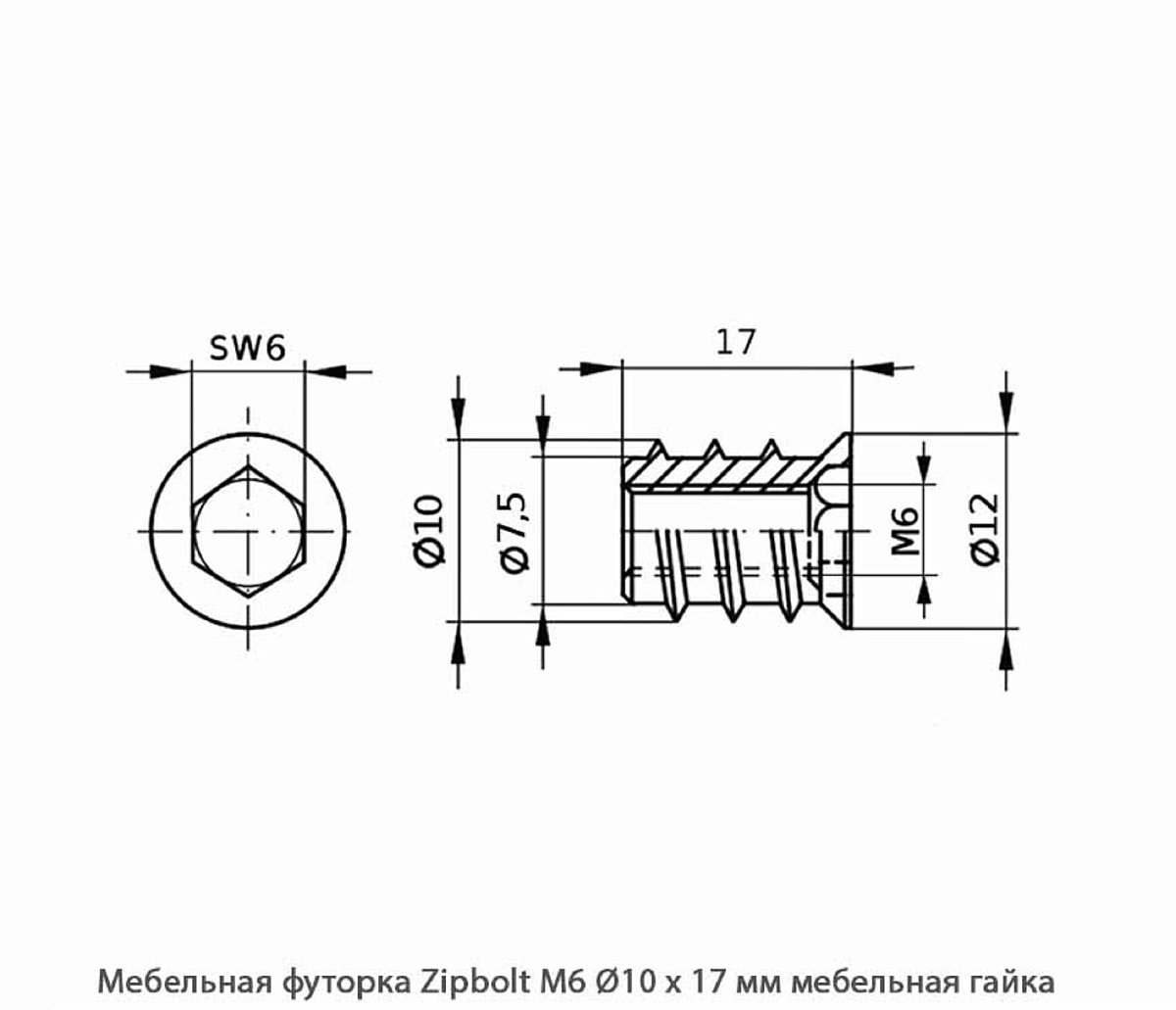 Мебельные футорки - Футорка мебельная купить, металлические, пластиковые, резьбовые, с внутренней резьбой - Москва, СПБ, Курск