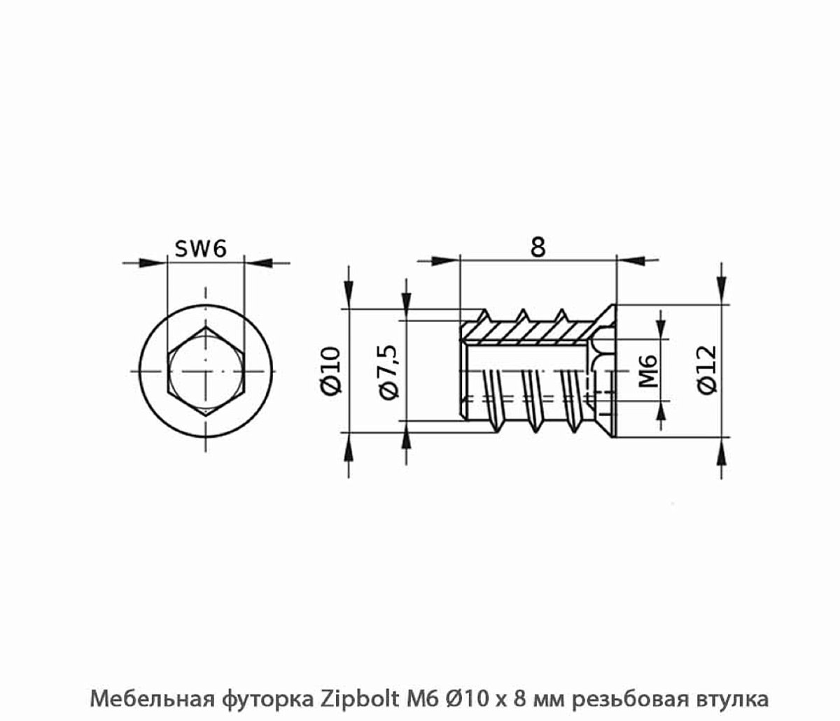 Мебельные футорки - Футорка мебельная купить, металлические, пластиковые, резьбовые, с внутренней резьбой - Москва, СПБ, Курск