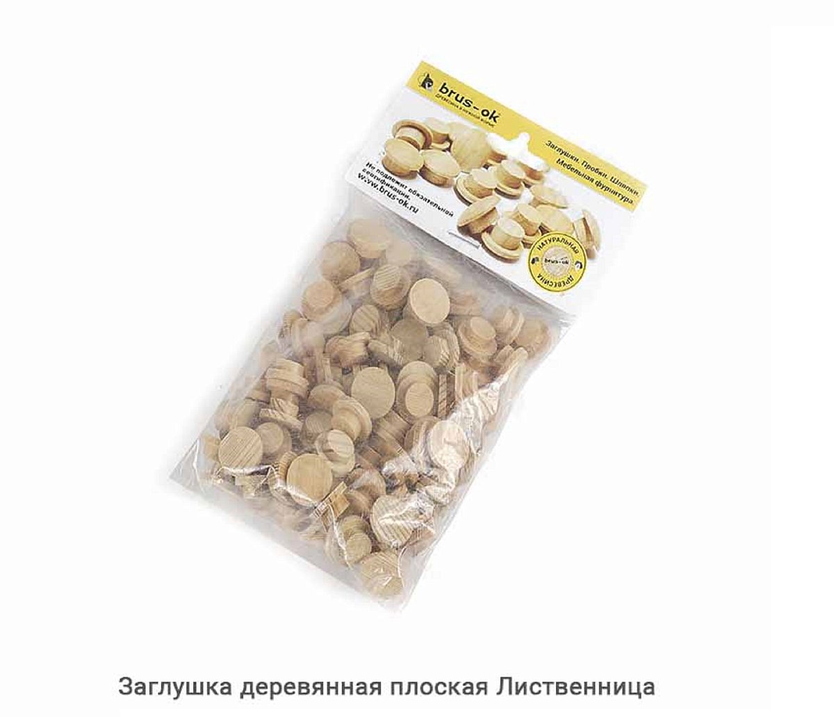 Заглушка деревянная плоская Лиственница